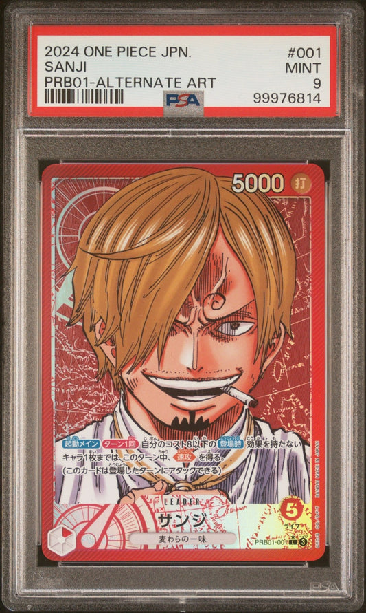 2024 One Piece Japanese The Best - Sanji Prb01 Art PSA - MINT 9 - Mr.Ru's TCG
