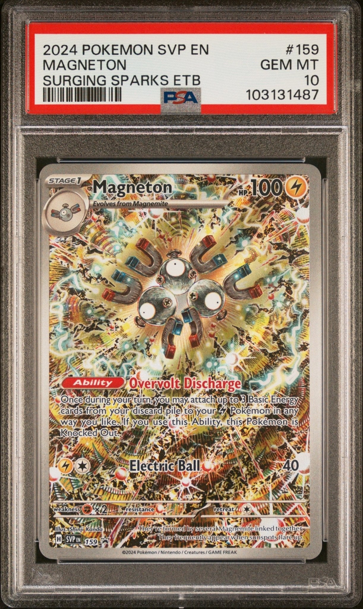 2024 Pokemon Black Star Promo Magneton Surging Sparks Etb PSA Grade - 10 - Mr.Ru's TCG