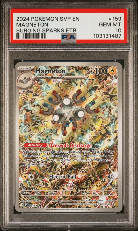2024 Pokemon Black Star Promo Magneton Surging Sparks Etb PSA Grade - 10 - Mr.Ru's TCG