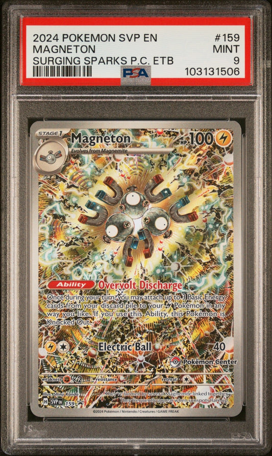 2024 Pokemon Black Star Promo Magneton Surging Sparks P.C. Etb PSA Grade - 9 - Mr.Ru's TCG