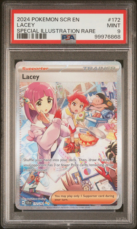 2024 Pokemon Stellar Crown Lacey Special Illustration Rare PSA - MINT 9 - Mr.Ru's TCG