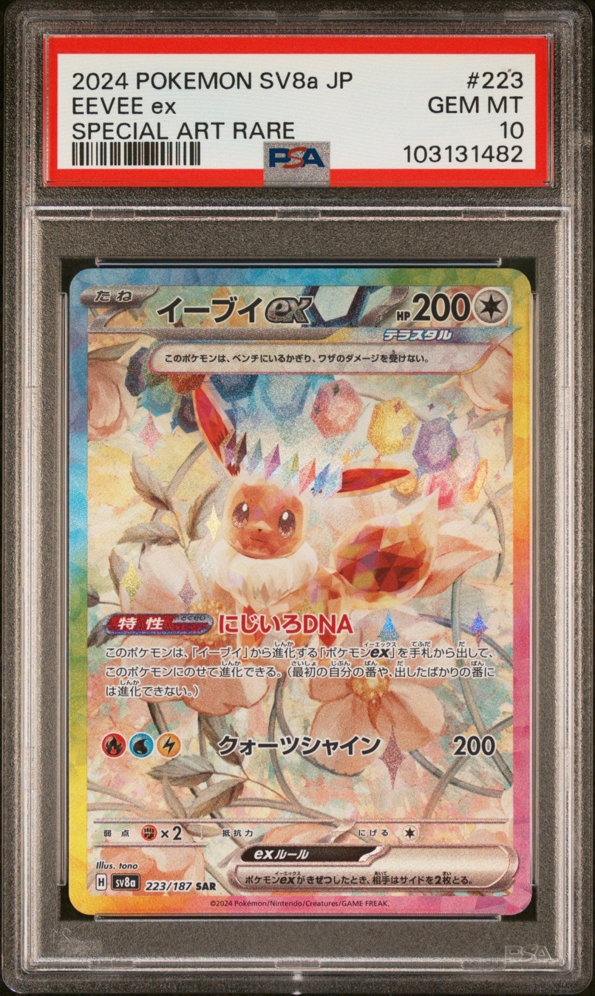 2024 Pokemon Terastal Fest Japanese Special Art Rare Eevee Ex 223 PSA Grade - 10 - Mr.Ru's TCG