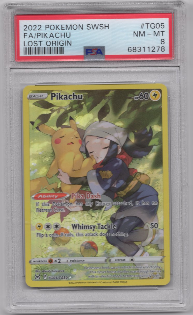 PSA 8 Pokemon Pikachu TG05 Trading Card - Sword & Shield Mr.Ru's TCG PSA 8 Pokemon Pikachu TG05 Trading Card - Sword & Shield Mr.Ru's TCG