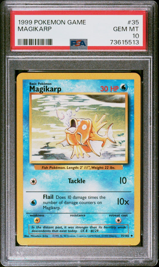 1999 Pokemon Base Set Magikarp #35 - PSA Graded - Mr.Ru's TCG