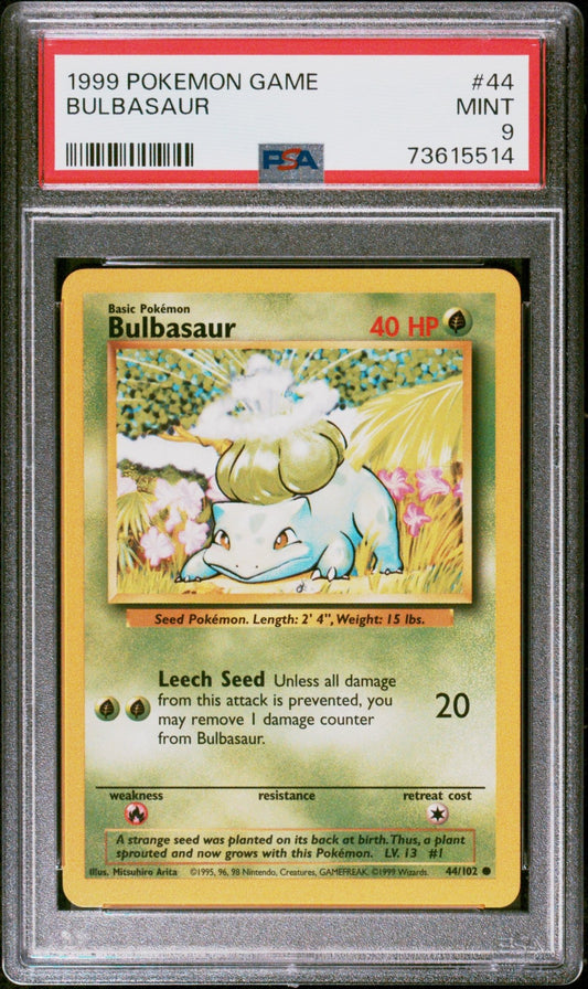 1999 Pokemon Bulbasaur - Base Set - PSA Graded - Mr.Ru's TCG