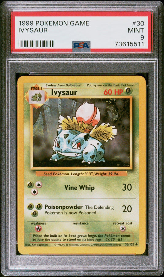 1999 Pokemon Ivysaur - Base Set - PSA Graded - Mr.Ru's TCG