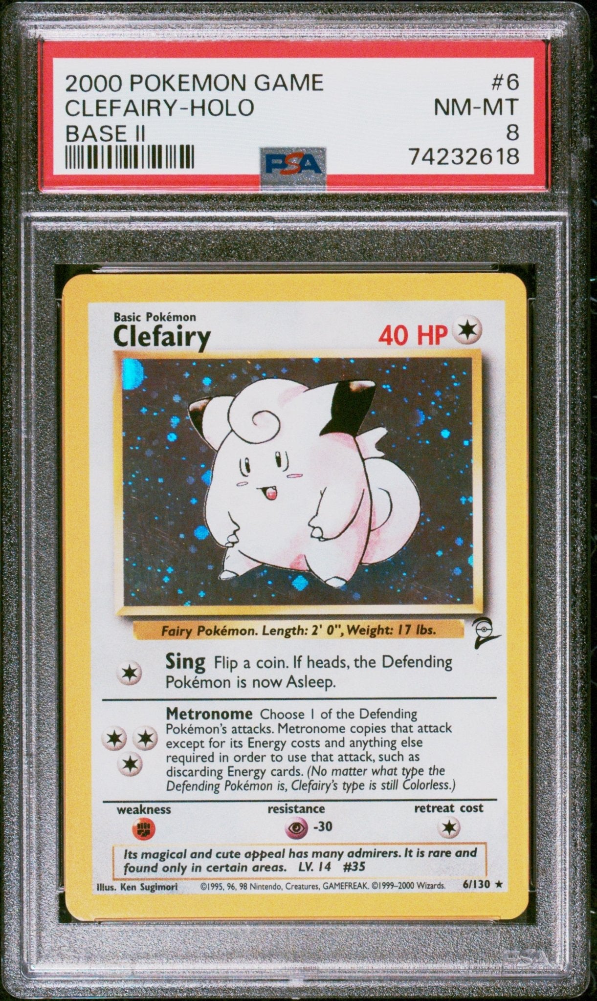 2000 Pokemon Base Set 2 Holo Clefairy #6 - PSA Graded - Mr.Ru's TCG