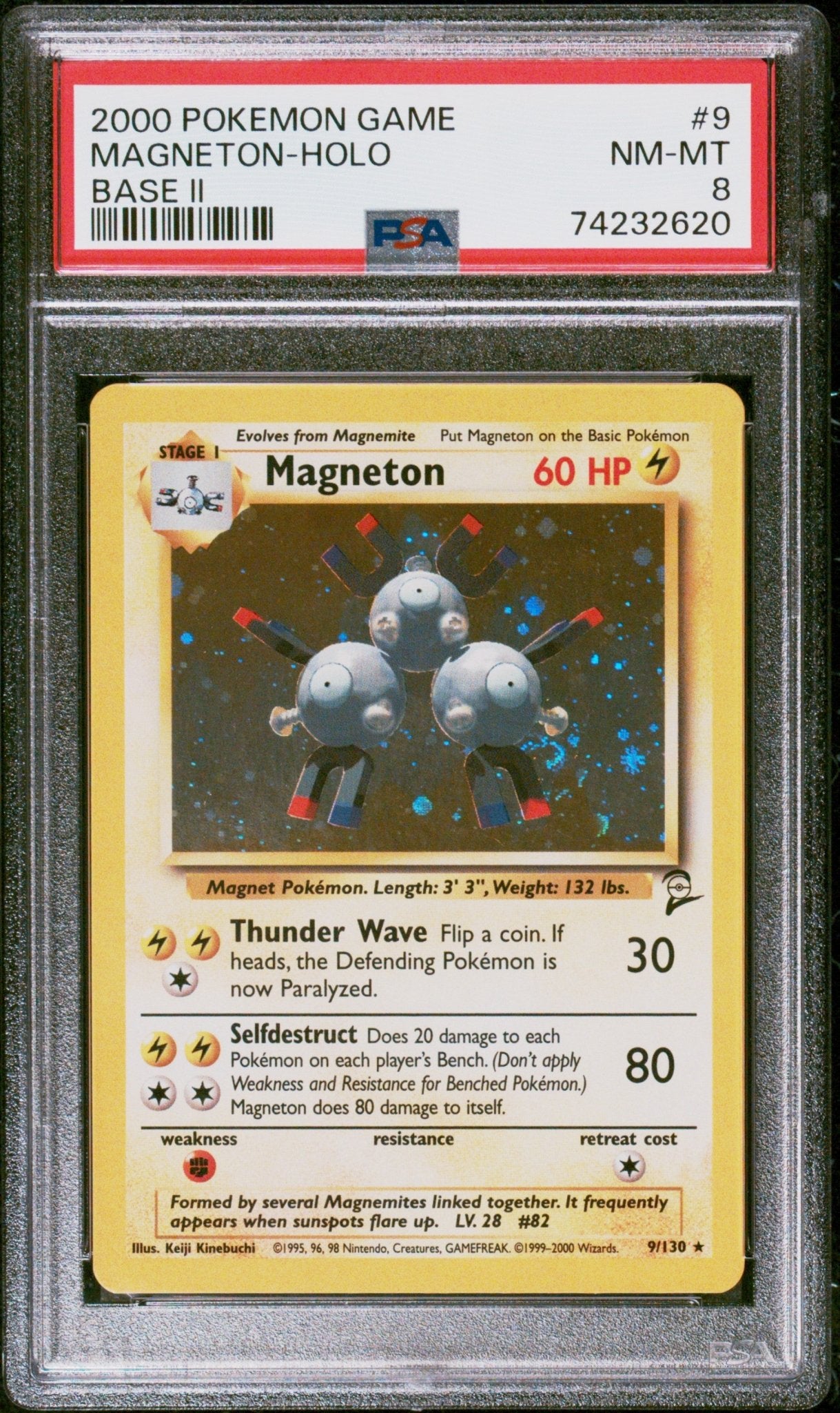 2000 Pokemon Base Set 2 Holo Magneton #9 - PSA Graded - Mr.Ru's TCG