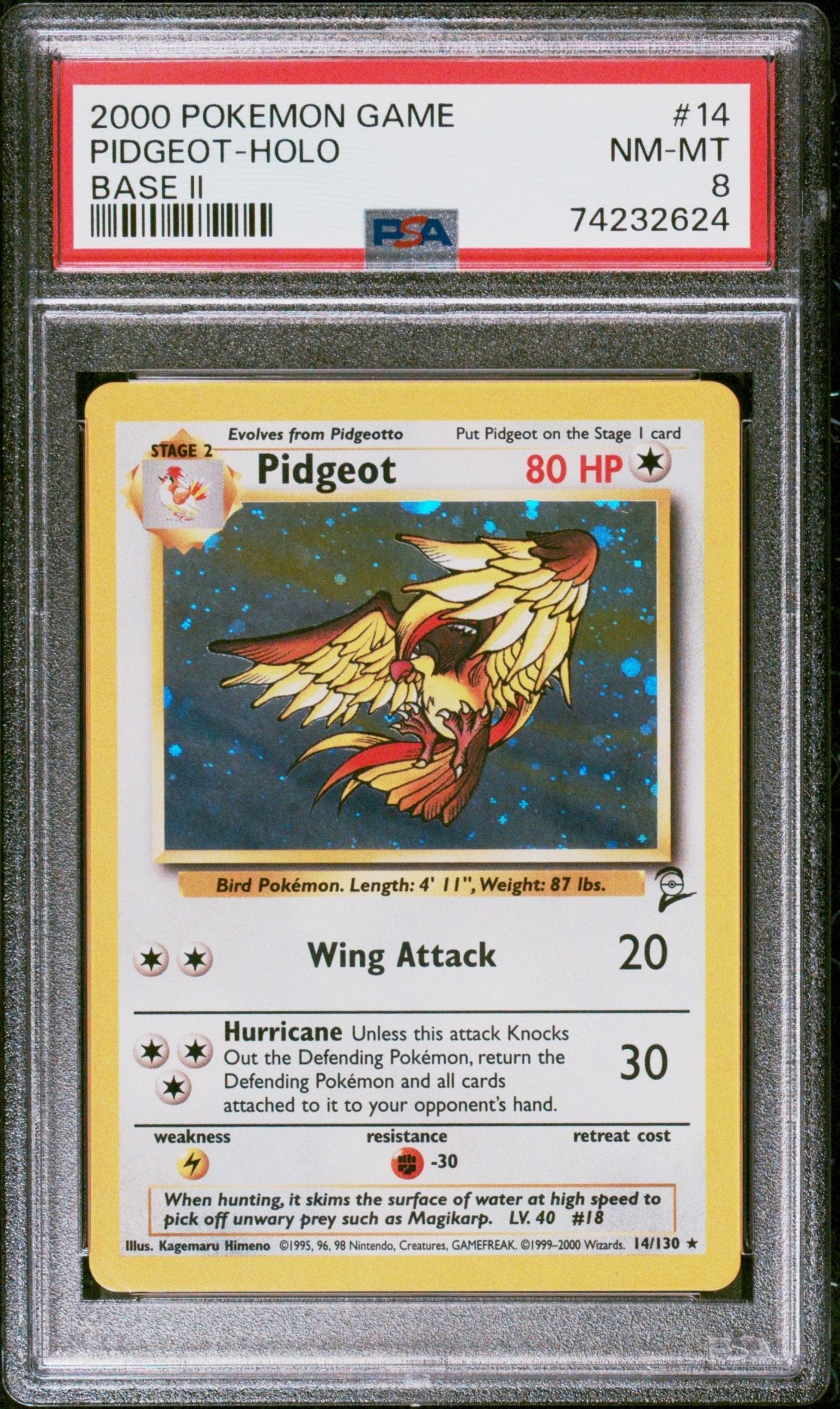 2000 Pokemon Base Set 2 Holo Pidgeot #14 - PSA Graded - Mr.Ru's TCG