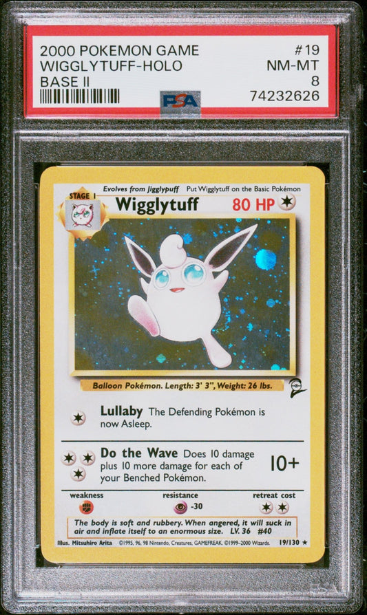 2000 Pokemon Base Set 2 Holo Wigglytuff #19 - PSA Graded - Mr.Ru's TCG