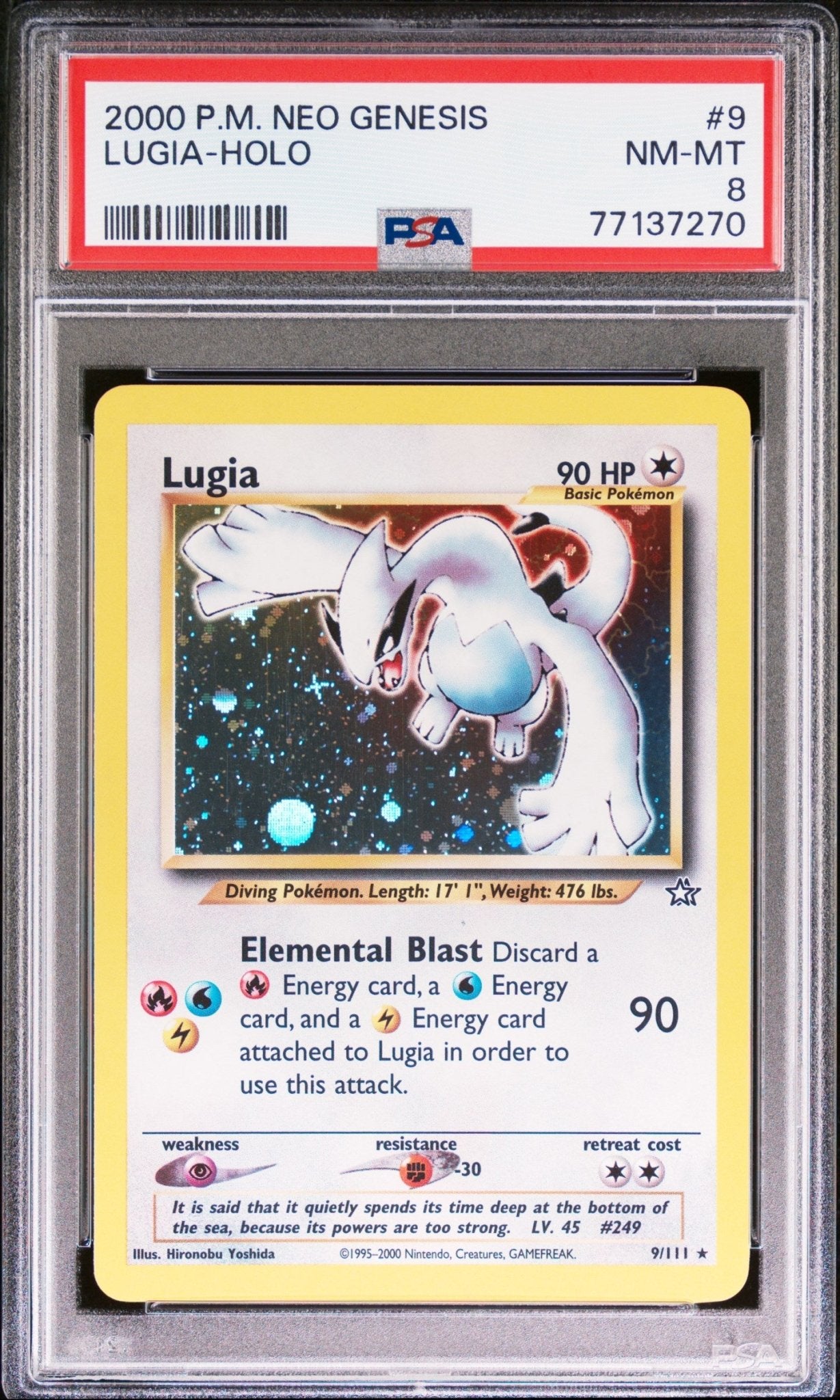 2000 Pokemon Neo Genesis Lugia - Holo PSA Grade - NM - MT 8 - Mr.Ru's TCG