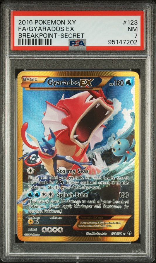 2016 Pokemon Xy Breakpoint Gyarados Ex Breakpoint - Secret PSA Grade - NM 7 - Mr.Ru's TCG