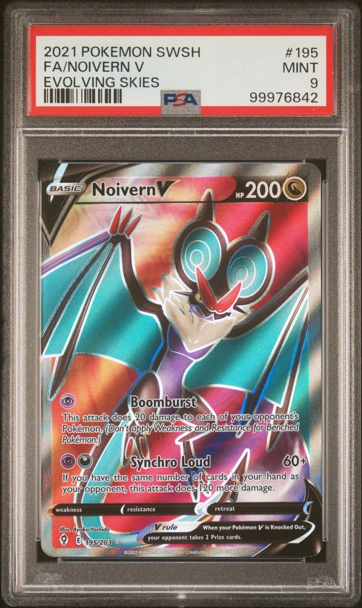 2021 Pokemon Sword & Shield Evolving Skies Noivern V PSA - MINT 9 - Mr.Ru's TCG