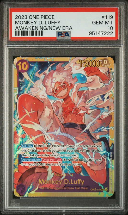 2023 ONE PIECE AWAKENING OF THE NEW ERA 119 MONKEY D. LUFFY - PSA 10 - Mr.Ru's TCG