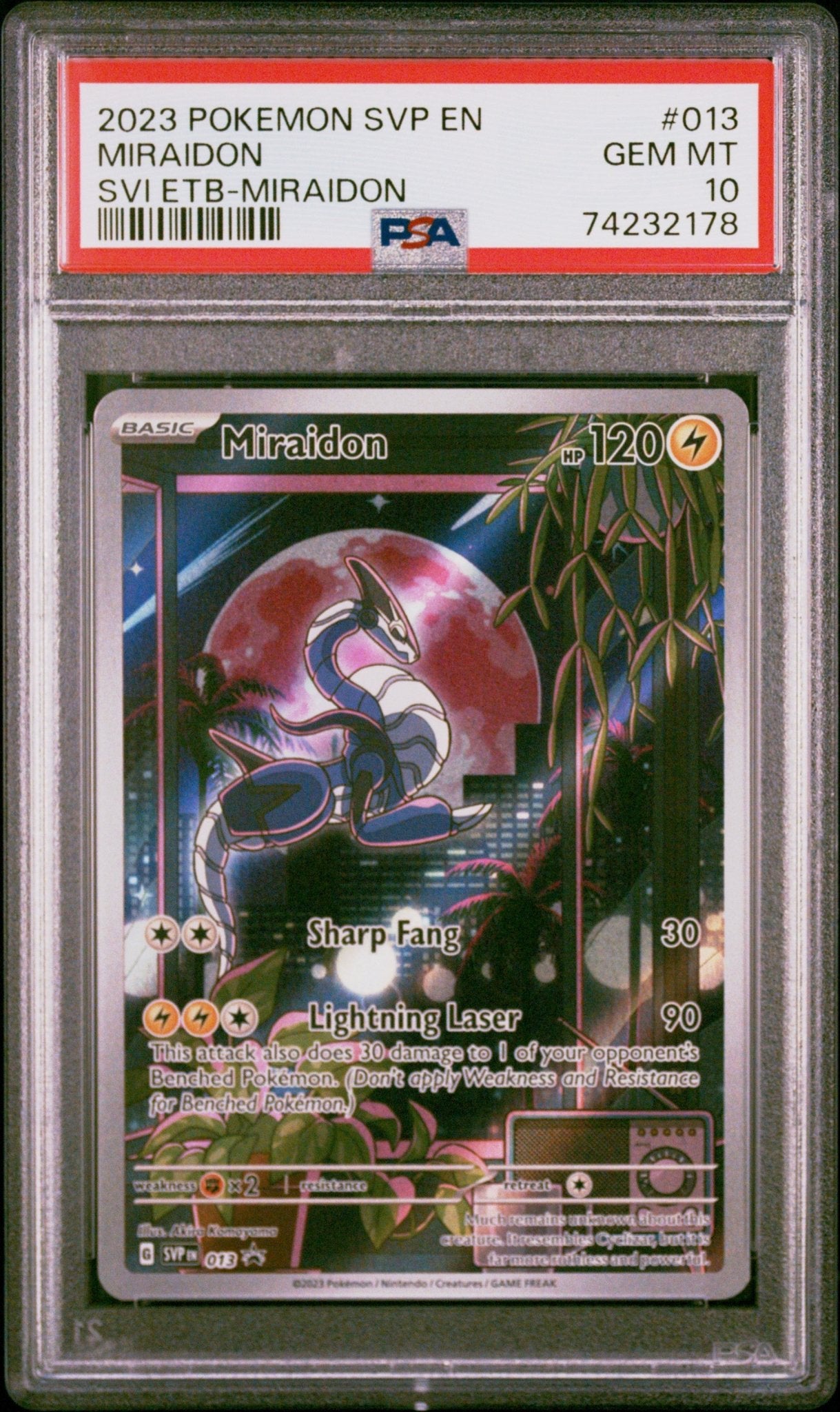 2023 Pokemon Scarlet & Violet Elite Trainer Box Promo Miraidon #13 - PSA Graded - Mr.Ru's TCG