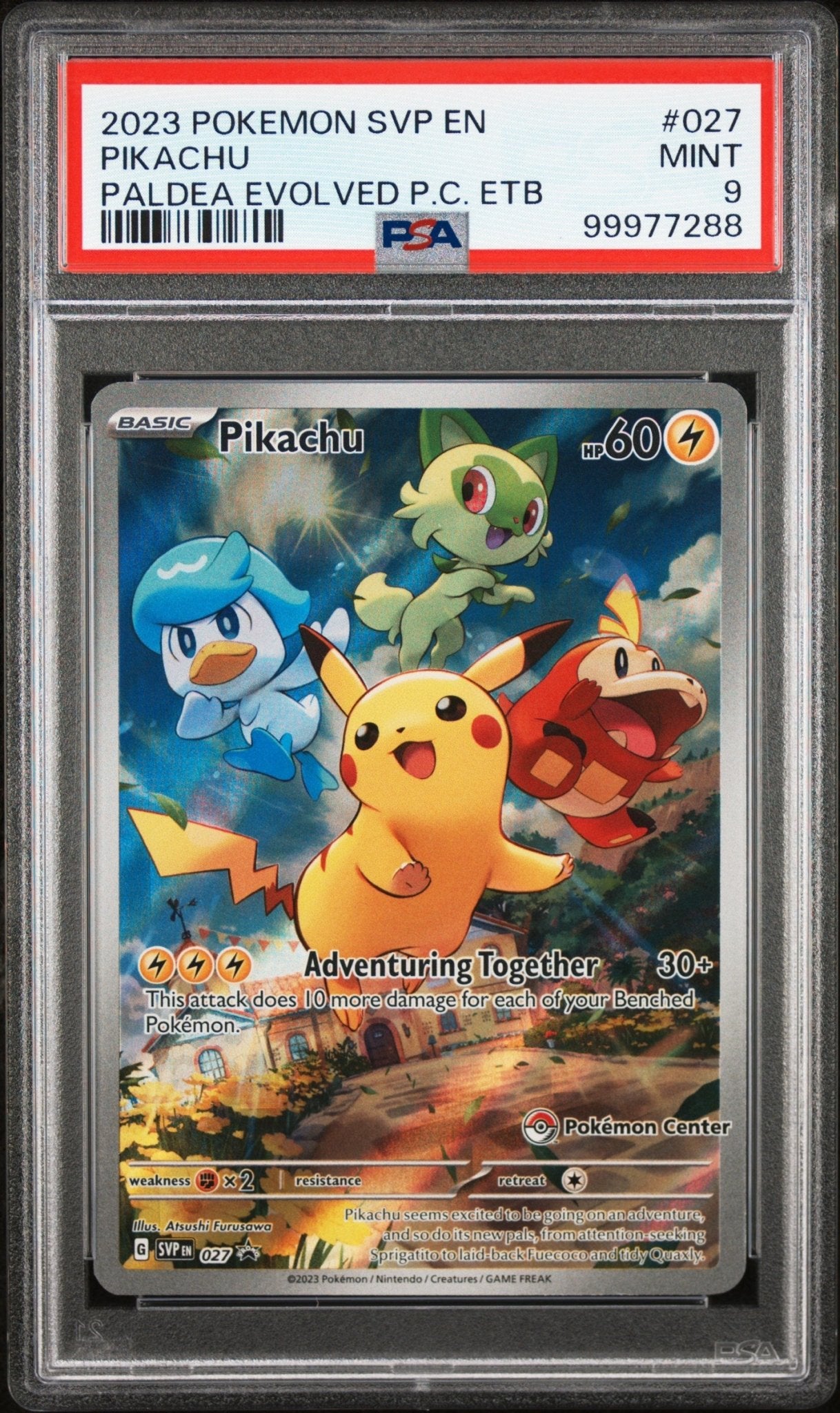 2023 Pokemon Svp Black Star Promo Pikachu Paldea Evolved P.C PSA - MINT 9 - Mr.Ru's TCG