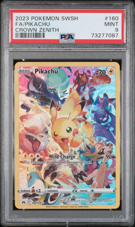 2023 Pokemon Sword and Shield Crown Zenith Pikachu #160 - PSA Graded - Mr.Ru's TCG