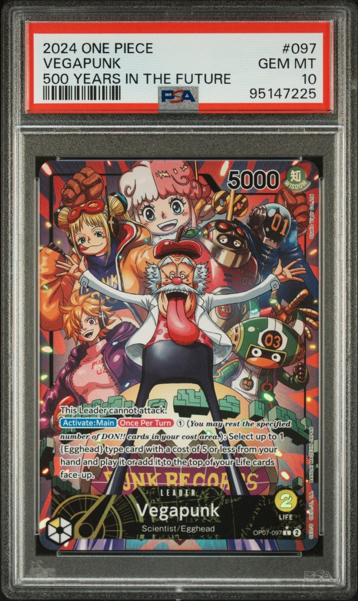 2024 ONE PIECE 500 YEARS IN THE FUTURE 097 VEGAPUNK - PSA 10 - Mr.Ru's TCG