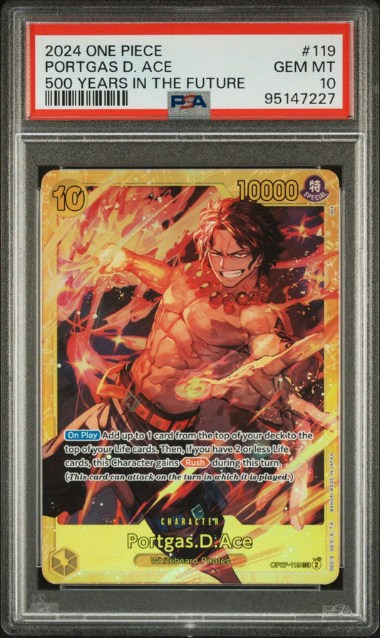 2024 ONE PIECE 500 YEARS IN THE FUTURE 119 PORTGAS D. ACE - PSA 10 - Mr.Ru's TCG