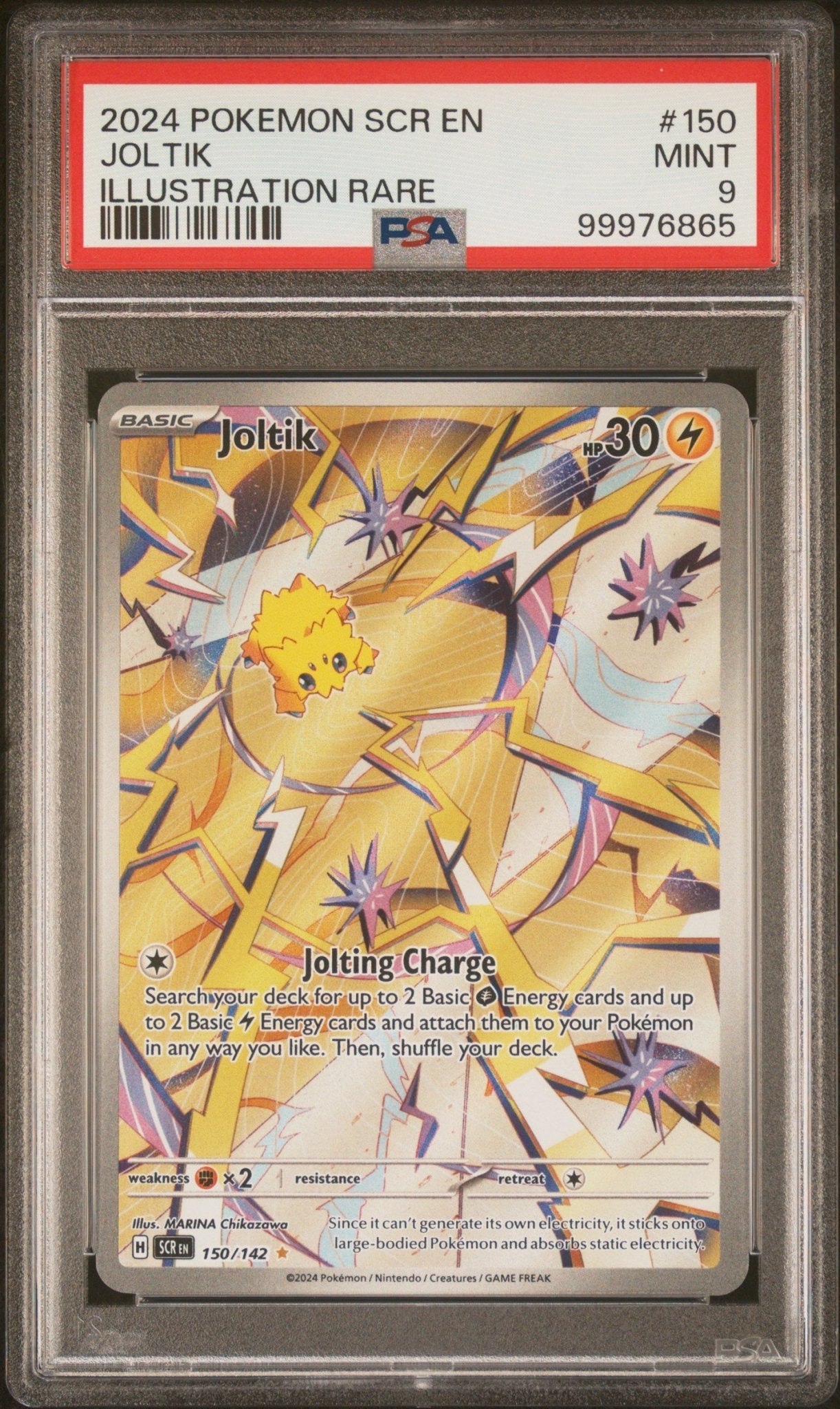 2024 Pokemon Stellar Crown Joltik Illustration Rare PSA - MINT 9 - Mr.Ru's TCG