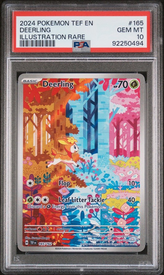 2024 Pokemon Tef En - Temporal Forces Illustration Rare Deerling #165 - PSA Graded - Mr.Ru's TCG