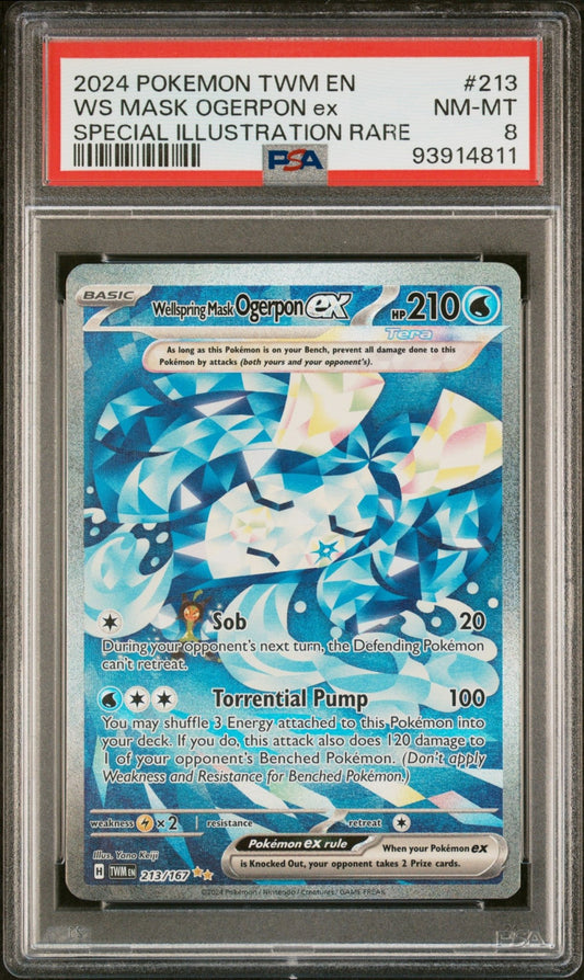 2024 Pokemon Twm En - Twilight Masquerade Special Illustration Rare Ws Mask Ogerpon Ex #213 - PSA Graded - Mr.Ru's TCG