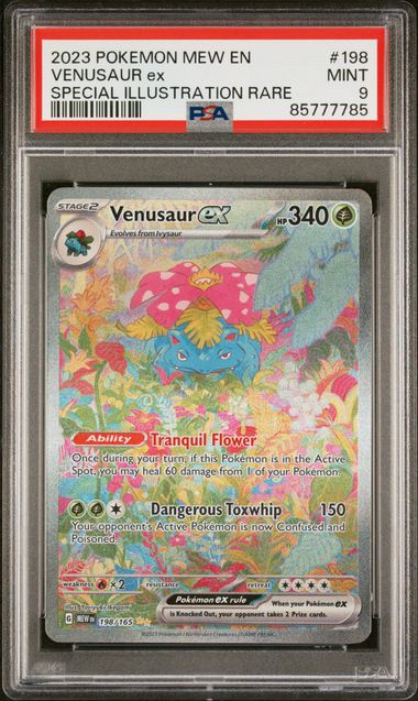 English Pokemon Venusaur EX 198 Illustration Rare - Scarlet & Violet - 151 - PSA Graded