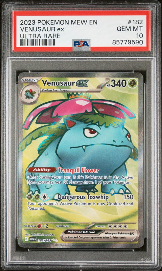 English Pokemon Venusaur EX 182 Scarlet & Violet - 151 - PSA Graded - Mr.Rus TCG