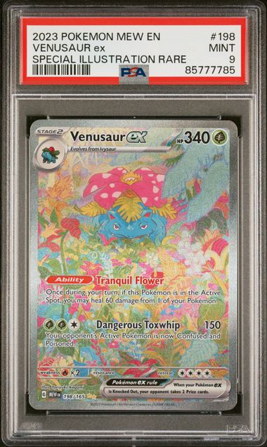 English Pokemon Venusaur EX 198 Illustration Rare - Scarlet & Violet - 151 - PSA Graded - Mr.Ru's TCG