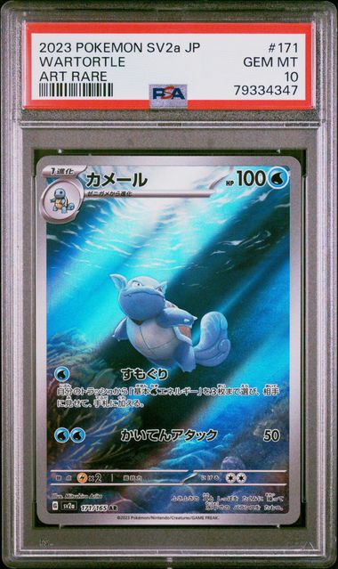 Japanese Pokemon Wartortle 171 Illustration Rare - Scarlet & Violet - SV2a - PSA Graded - Mr.Ru's TCG